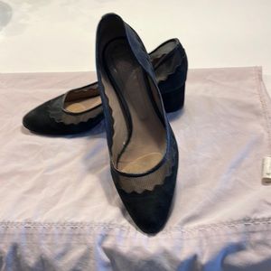 Chloe suede and mesh shoes